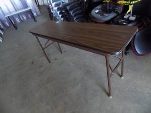 5 Brown Folding Tables