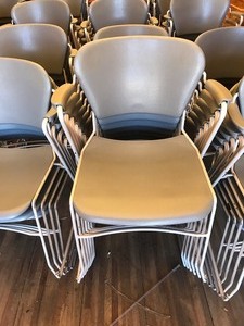 38 Grey Stackable Chairs