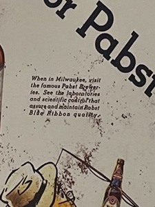 Pabst Blue Ribbon Collectible Tin Sign