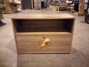 lot 53 image: Urban 36 Credenza, Bottom Pedestal, 35 14w x 15 14d x 23 34h, Natural Walnut