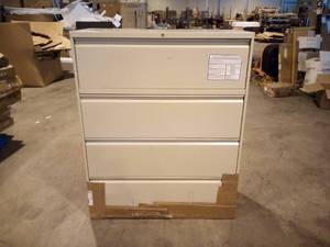lot 55 image: HON 700 Series 42 in. W x 19-14 in. D Putty 4-Drawer Lateral File
