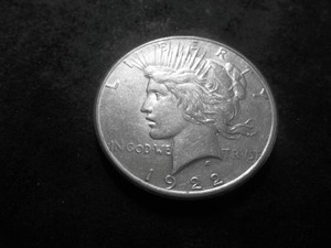 1922 S  Silver Peace Dollar