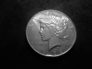 1926 S Silver Peace Dollar