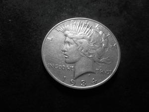 1934 D Silver Peace Dollar