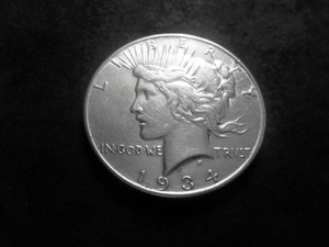 1934 S Silver Peace Dollar