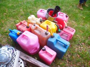 Assorted Gas Cans