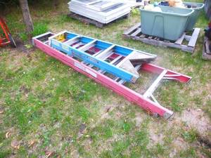 Werner Ladders Blue & Red Fiberglass