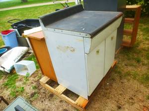 Antique Porcelain Kitchen Cabinet