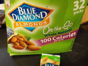 lot 209 image: Box of 32 packs Blue Diamond Almond...
