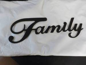 lot 246 image: Metal Family Sign 18 x 7...