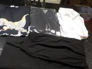 lot 273 image: L and XL Mens Clothing- white shir...