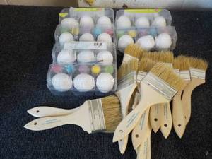 lot 356 image: Eggs to Paint and Paint Brushes...