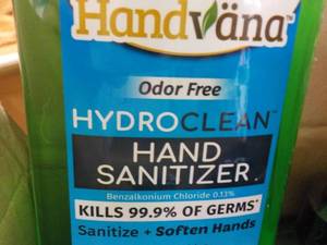 lot 448 image: Box of 6 Bottles Handvana Hand Sani...