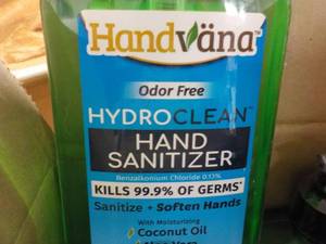 lot 449 image: Box of 6 Bottles Handvana Hand Sani...