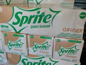 lot 489 image: 4 - 12 packs Sprite Ginger Zero Sug...
