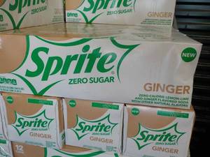 lot 490 image: 4 - 12 packs Sprite Ginger Zero Sug...