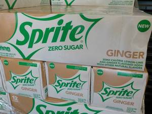 lot 492 image: 4 - 12 packs Sprite Ginger Zero Sug...
