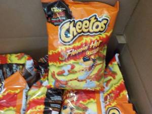 lot 495 image: Case of Cheetos 8.5 oz Bags Flamin ...