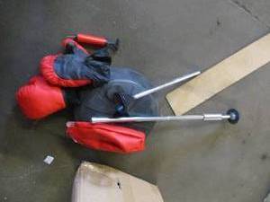 lot 13 image: Boxing Set with Gloves- tears in th...