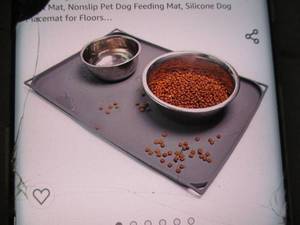 lot 37 image: 2 Silicone Dog Food Mats retail $1...