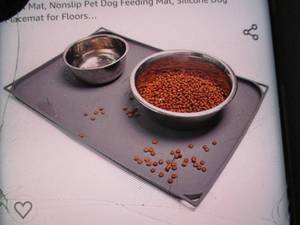 lot 38 image: 2 Silicone Dog Food Mats retail $1...