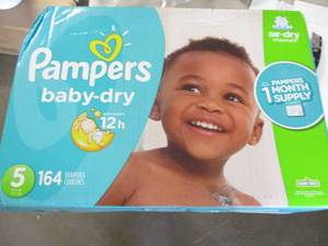 lot 45 image: 164 Pampers Baby Dry Diapers retai...