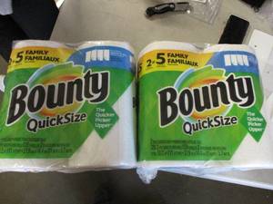 lot 69 image: 2 Packages of Bounty paper towel