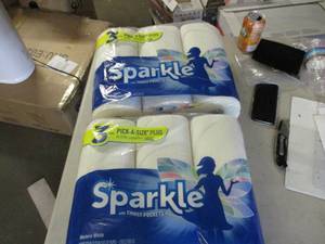 lot 75 image: 6 Rolls of Sparkle Paper Towels...