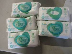 lot 87 image: 5 Packs of Pampers Aqua Pure Wipes...