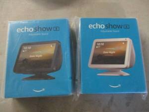 lot 91 image: 2 Amazon Echo Show 8 Adjustable Sta...