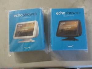 lot 92 image: 2 Amazon Echo Show 8 Adjustable Sta...