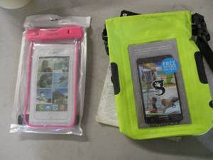 lot 153 image: 2 Waterproof Phone Cases and 1 Wate...