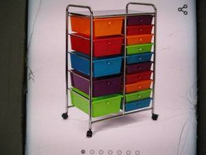 lot 181 image: Seville Classics 15 Drawer Rolling ...