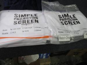 2- 100 inch Projection Screens...