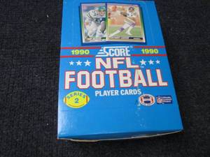 Box of 1990 Score NFL Football Card...