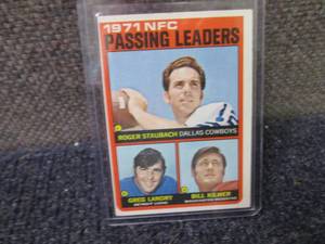 1971 NFC Passing Leaders Card...