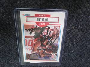 Clyde Drexler Autograph Card w Cer...