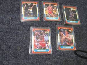 5 Fleer 1986 Basketball Cards...