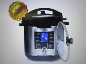 MegaChef 6-Qt. Stainless Steel Elec...