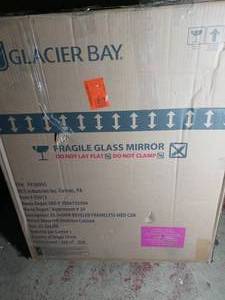 Customer Reviews for Glacier Bay 23-58 in. x 30 in. Recessed or Surface Mount Beveled Frameless Medicine Cabinet- open box not used- see pictures