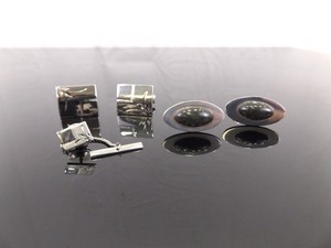 lot 59 image: 2 Sets of .925 Sterling Silver Cufflinks
