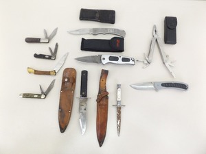lot 13 image: Lot of Misc Pocket Knives, Folding Knives, Fixed Blade, etc.