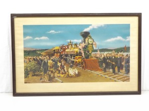 lot 21 image: RARE 1920s Framed Litho Northern Pacific Railroad St. Paul Minnesota