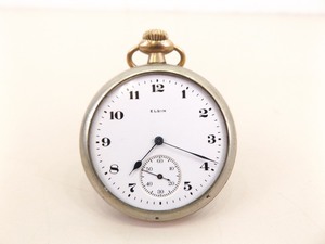 lot 26 image: 1921 Working Elgin 7 Jewel Pocket Watch Serial #24319308