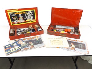 lot 36 image: 2 Large Vintage Erector Sets wWORKING Motor