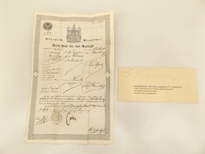 lot 77 image: June 14th 1800 German Immigration Passport From Hamburg to New York