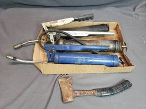 lot 22 image: Grease Guns & Hatchet