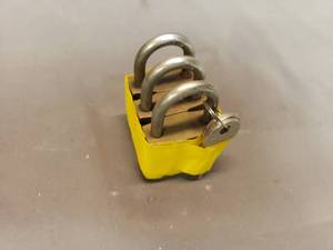 lot 34 image: 3 Keyed Alike Paddle Locks