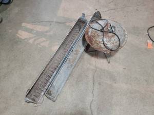 lot 57 image: Chicken Feeders and Vintage Heat Lamp