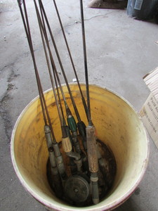 Vintage Metal Fishing Rods